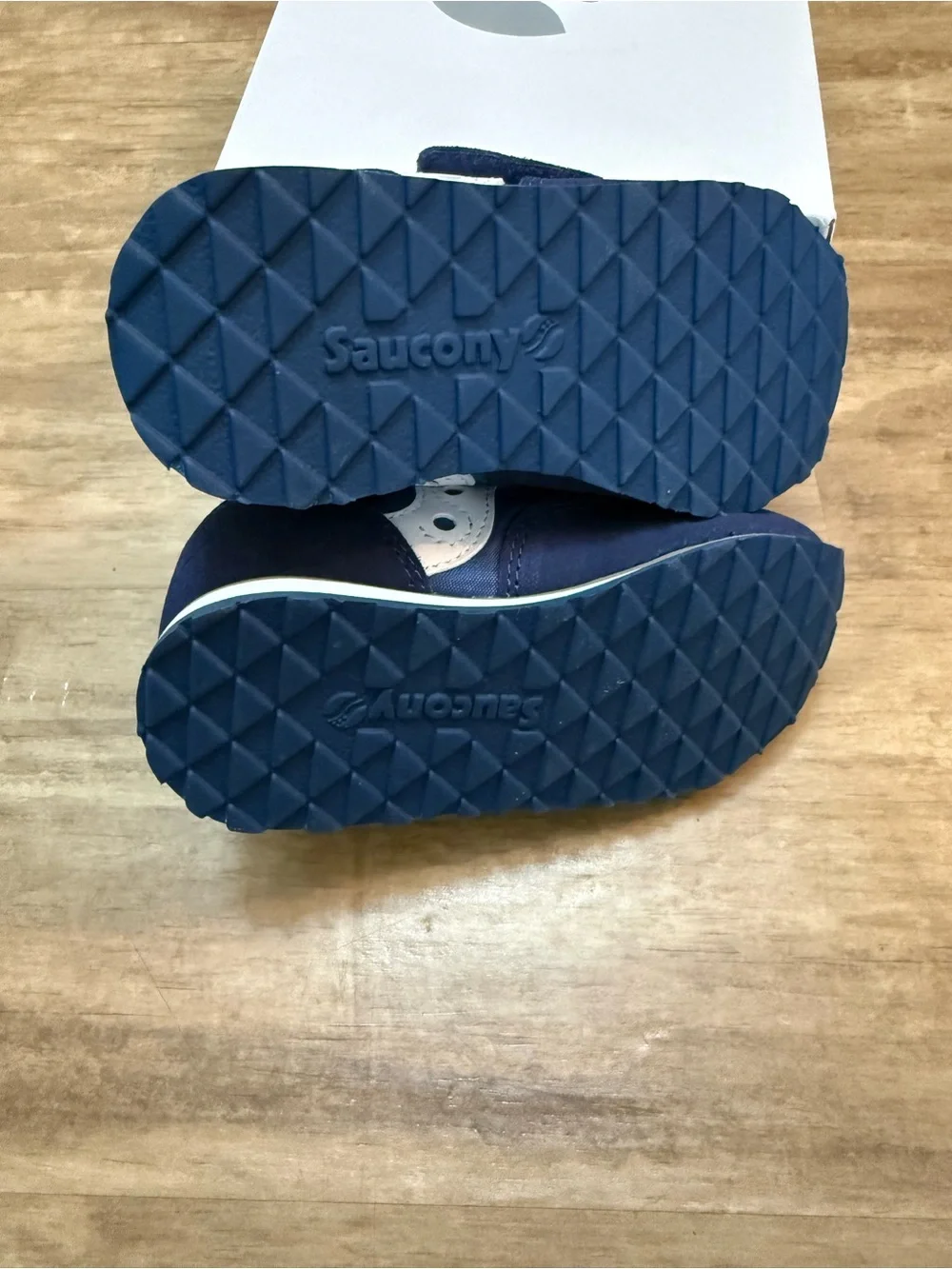 Saucony Kids Navy and White Velcro Athletic Sneakers